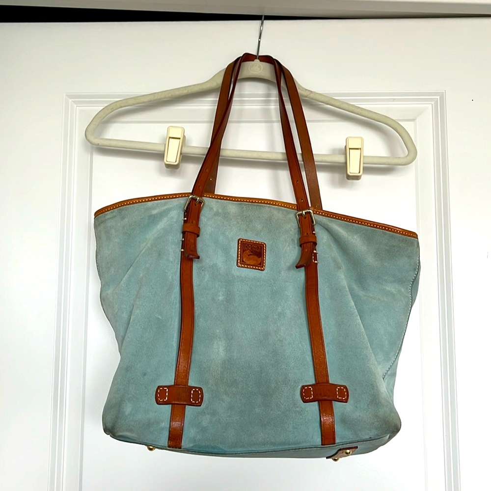 Dooney and Burke suede blue purse